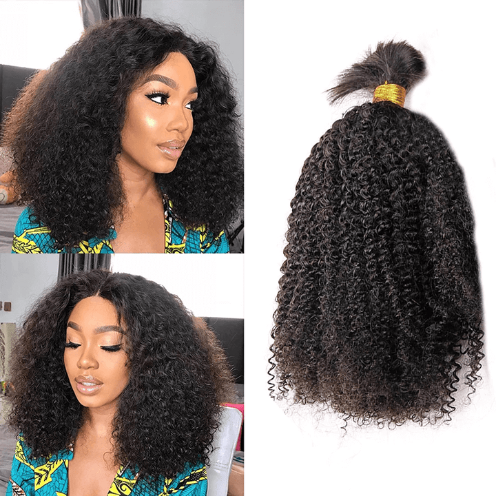 Bulk Human Hair For Braiding Afro Kinky Curly Boho Knotless styles