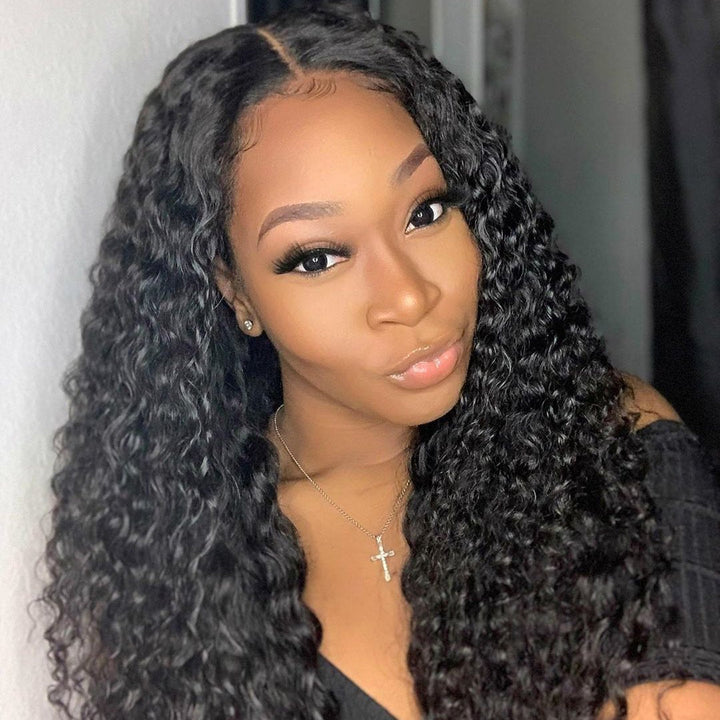 Deep Wave Wig 13*4 Transparent Lace Front Wigs Brazilian Human Hair Wigs