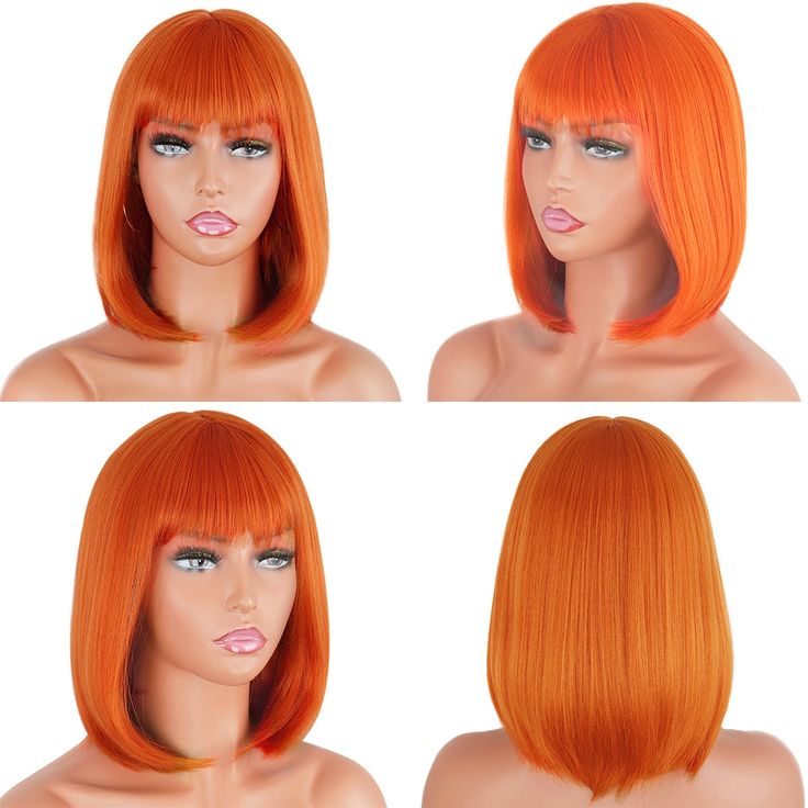 Plus Ginger orange Bob Wig