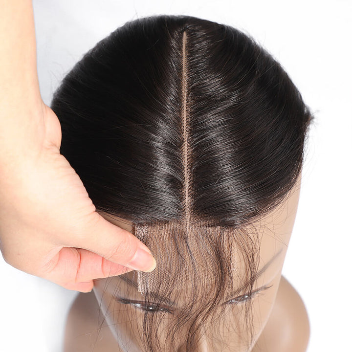 Droite 2*6 Dentelle Fermeture Couleur Naturelle Cheveux Humains Partie Moyenne Fermeture bling cheveux