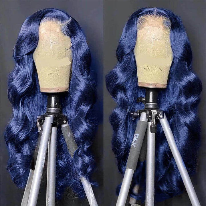 Flawless Blue BlingHair Body Wave Human Hair Wigs Pre Plucked With Baby Hair