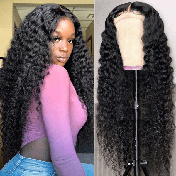 Deep Wave 5*5 HD Lace Closure Wig Best Human Hair Glueless Deep Wave Wigs