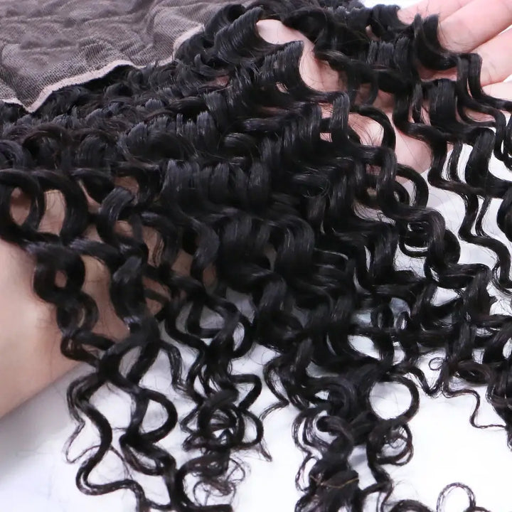 HD Deep Wave 5x5 13x4 13x6 Lace Closure Pre Plucked with Baby Hair Free Part Human Hair
