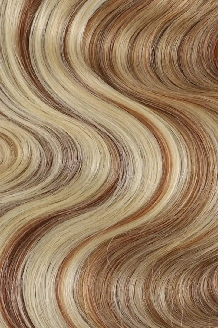 [No Code Needed]New Double Drawn T-Natural Black Mixed #27/30/613 Body Wave Feather Crochet Human Hair Extensions In Bling Hair