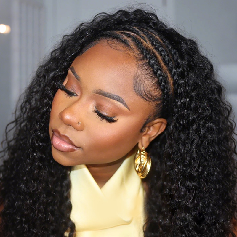 Bling Hair In New Water Wave Crochet Human Hair for Boho Braids with Miracle Knots Time-Saving Install[No Code Needed]