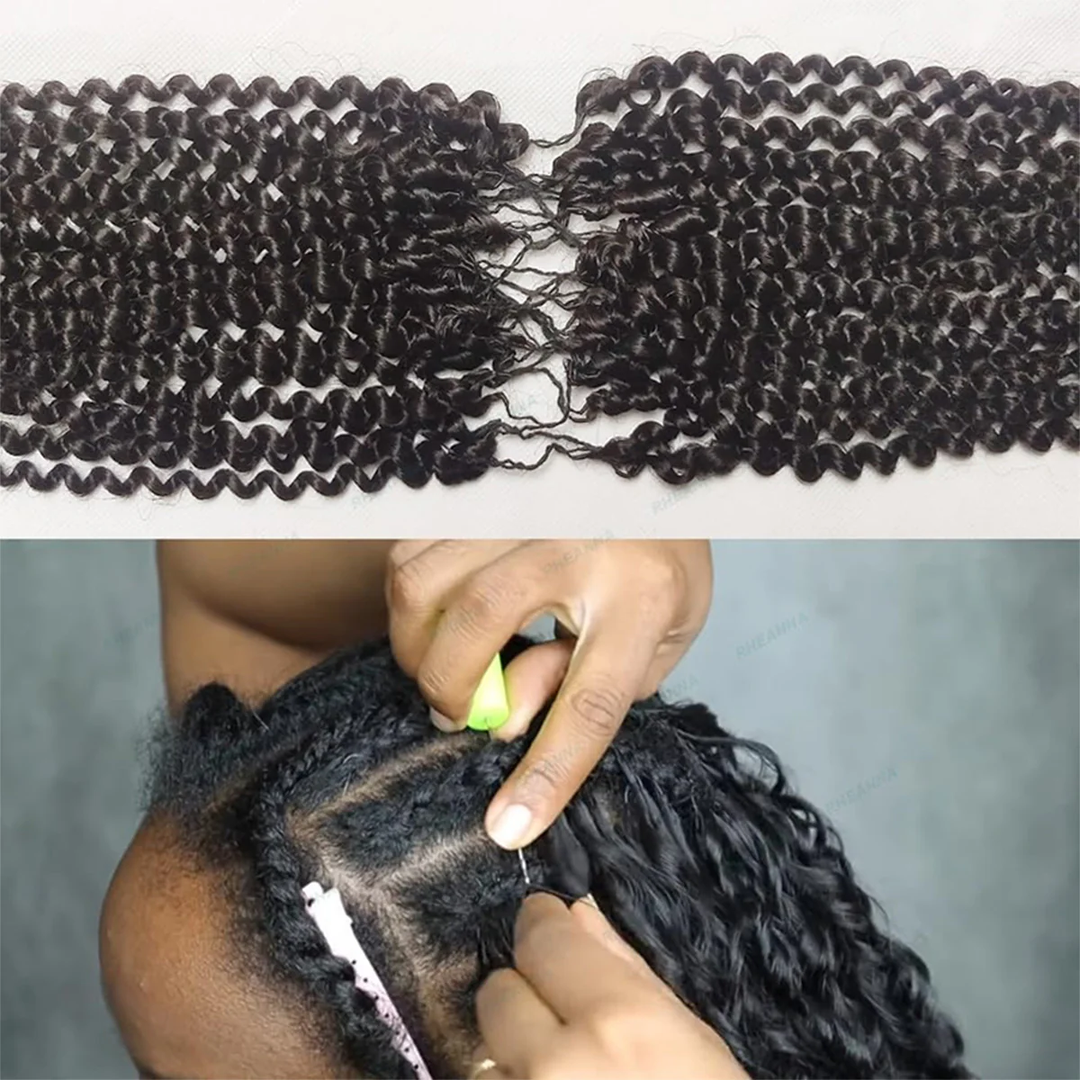 Bling Hair New In Afro Curly Crochet Human Hair for Miracle Knots, Boho Braid Ready – Time-Saving Pre-Separated Strands[No Code Needed]