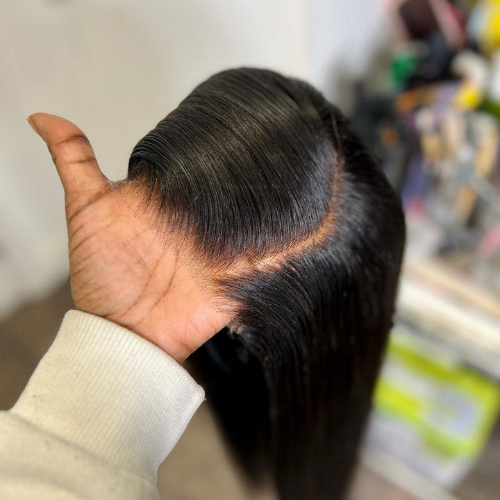 Bling Hair 13x4 HD Lace Front Wigs Straight Virgin Hair Wigs With Baby hair Melted Match All Skin