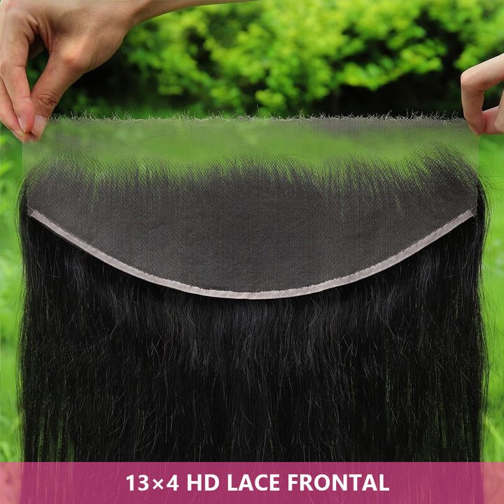 13x4 13x6 Real HD Lace Frontal Human Hair Straight Transparent Lace Frontal Closures