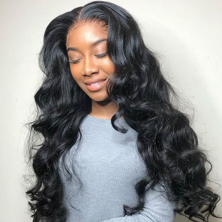 Burgundy Tight Loose Wave HD Lace Frontal Wig Human Hair Wigs