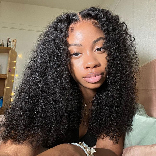 Curly Wear&Go Pre Cut Crystal HD Glueless Human Hair Wigs Easy Beginner