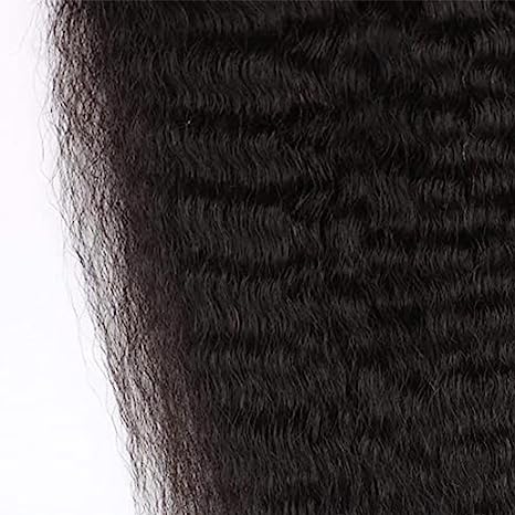Kinky Straight HD 5x5 Lace Closure Pre Plucked with Baby Hair Free Part Yaki Straight Human Hair Closure
