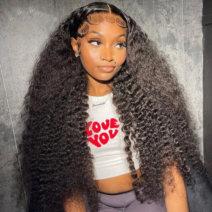 Bling Hair Deep Water Wave 13x6 Lace Frontal Human Hair Wigs 200% Density 30 Inch
