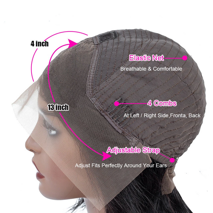 No Code Needed | 13*4 Straight Bob Lace Front Human Hair Wigs 4*4 Lace Closure Wig