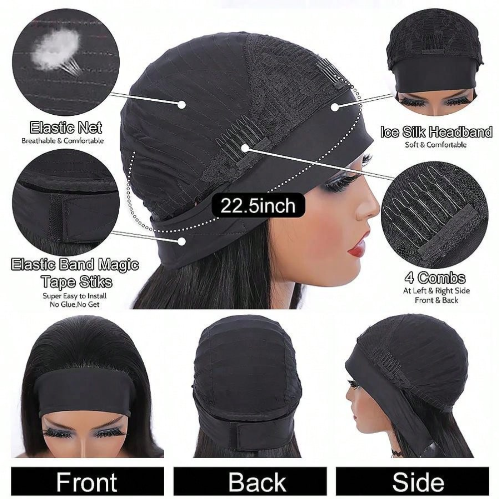 Super Sale Deep Wave Headband Human Hair Wigs