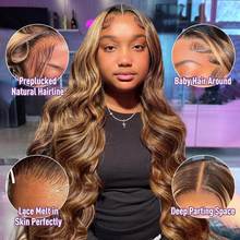 Bling Hair P4/27 Highlight Wigs 13x4 / 4x4 Lace Wigs Body Wave Virgin Hair Pre-Colored