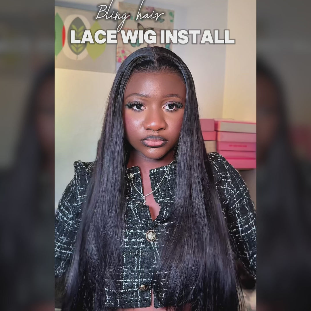 Bling Hair 13x4/13x6 Lace Frontal Wig Straight Human Hair 180% Density