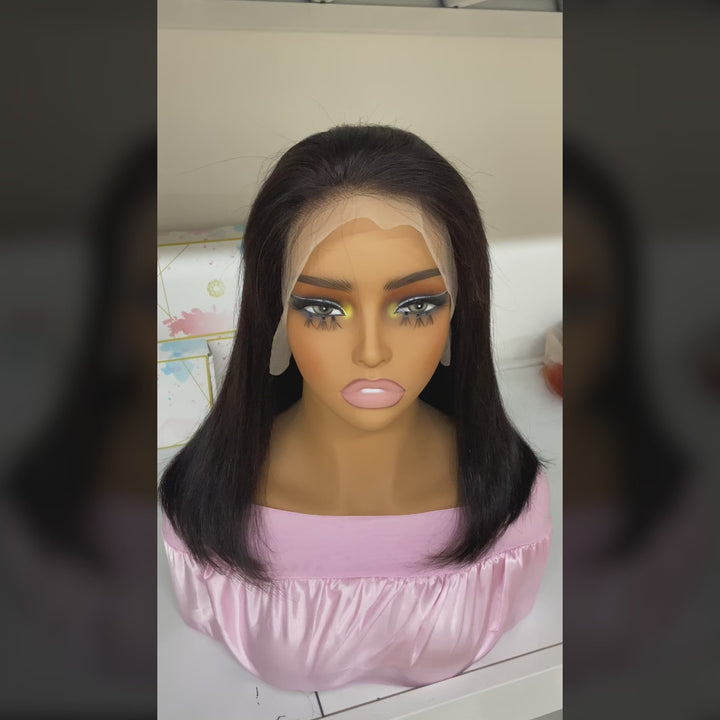 No Code Needed | 13*4 Straight Bob Lace Front Human Hair Wigs 4*4 Lace Closure Wig