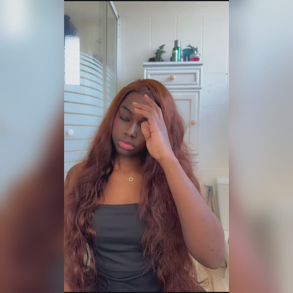 Bling Hair Brown Colored Human Hair 13x4 13x6 Lace Frontal Wig Body Wave Ready to Wear Glueless 6x4 Pre-Cut Lace Closure Wig #4