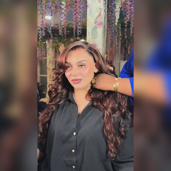 Bling Hair Brown Lace Front Human Hair Wigs Color #4 Body Wave 13x4 13x6 Lace Frontal Wig 180% Density