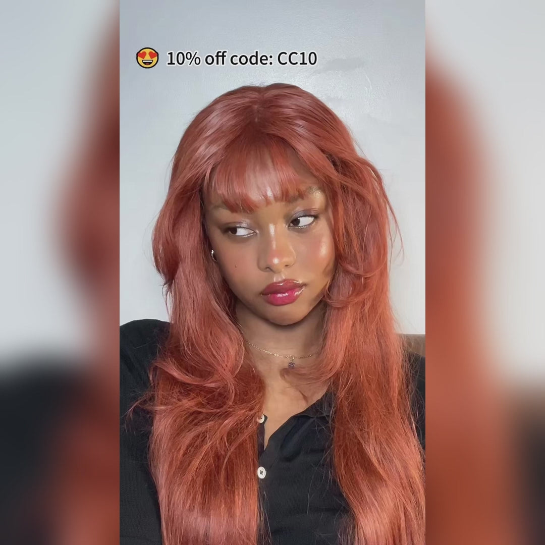 Bling Hair Glueless 7x5 Lace Closure Wig Put On and Go Ginger 13x4 13x6 Lace Frontal Human Hair Wigs