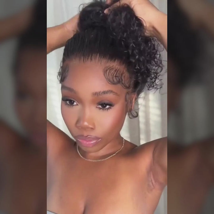 Water Wave Invisi Strap 360 Lace Frontal Wigs Upgraded Glueless Human Hair Wigs