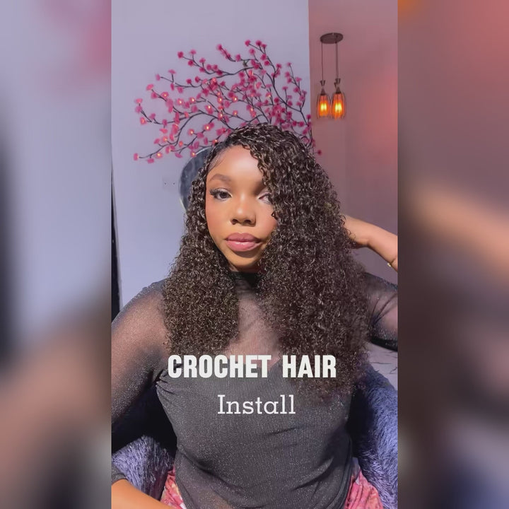 Bling Hair New In #4 Burmese Curly Crochet Human Hair for Boho Braids Miracle Knots Friendly Plush Texture Time-Saving Wear