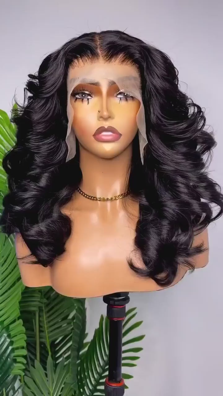 Brésilien 13 * 4 Transparent Lace Front Perruques Haute Qualité Vague de Corps Perruques de Cheveux Humains bling cheveux 