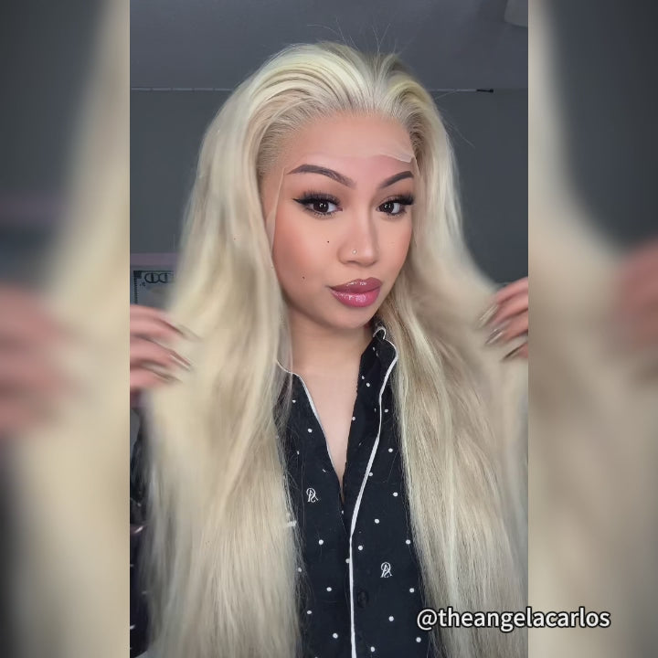 Customized Blonde Balayage on Brown Hair Transparent 13x4 &13x6 Lace Frontal Wig