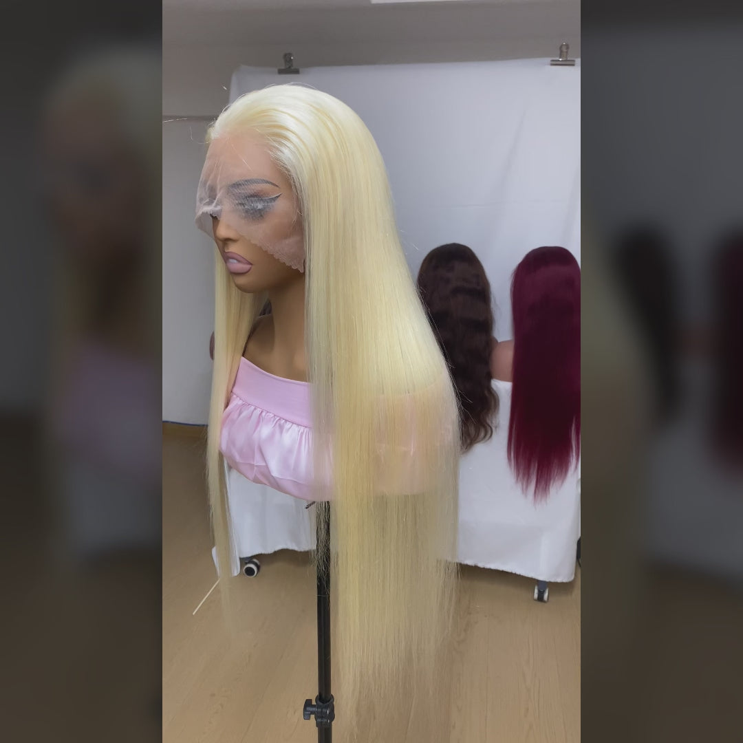Super Sale 613 Lace Frontal Wig Blonde 13x4 13x6 Transparent Lace Frontal Wigs 180% Density