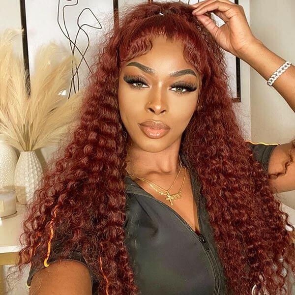 Swiss HD Lace Deep Wave 13x6 Full Lace Frontal Wigs 100% Human Hair Wig