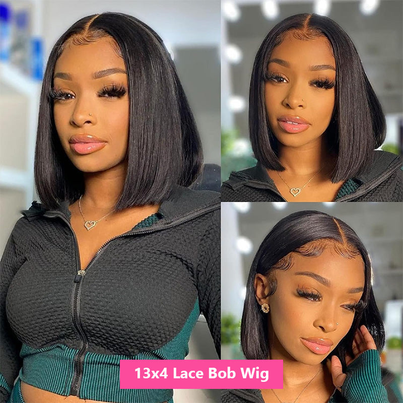 BOGO Deal Straight 360 Lace Frontal Wig 26 inch Plus Bob Wig 8 inch
