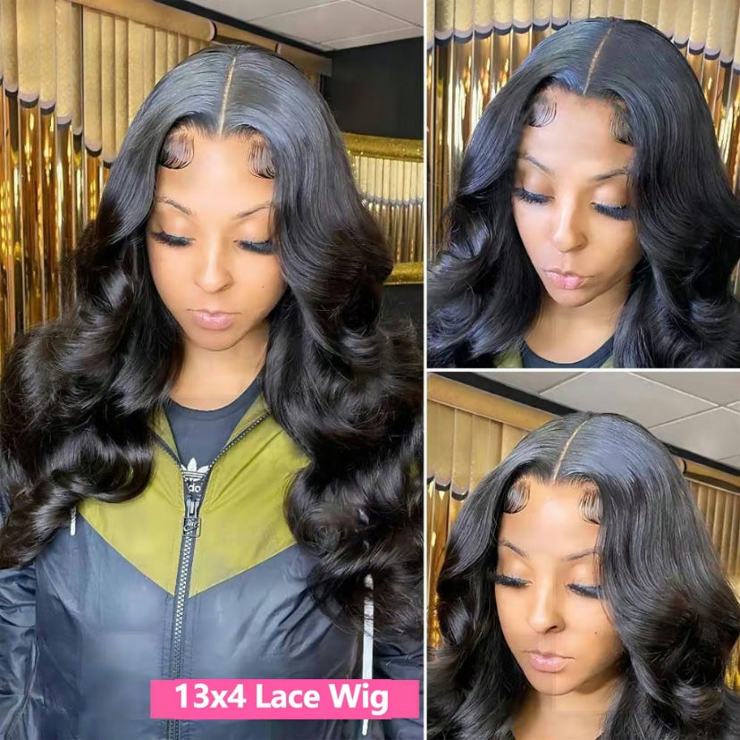 Bling Hair Body Wave 13x4 Transparent Lace Front Wigs Human Hair Glueless 13x6 Lace Frontal Wigs