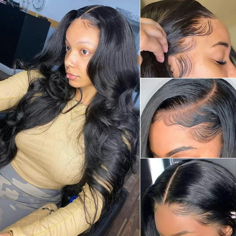 Bling Hair Body Wave 13x4 Transparent Lace Front Wigs Human Hair Glueless 13x6 Lace Frontal Wigs
