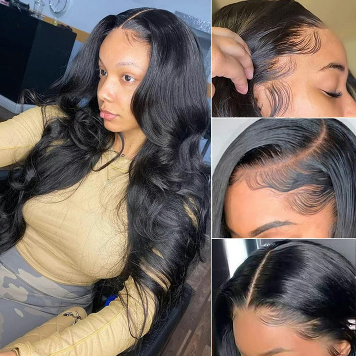 Bling Hair Body Wave 13x4 Transparent Lace Front Wigs Human Hair Glueless 13x6 Lace Frontal Wigs
