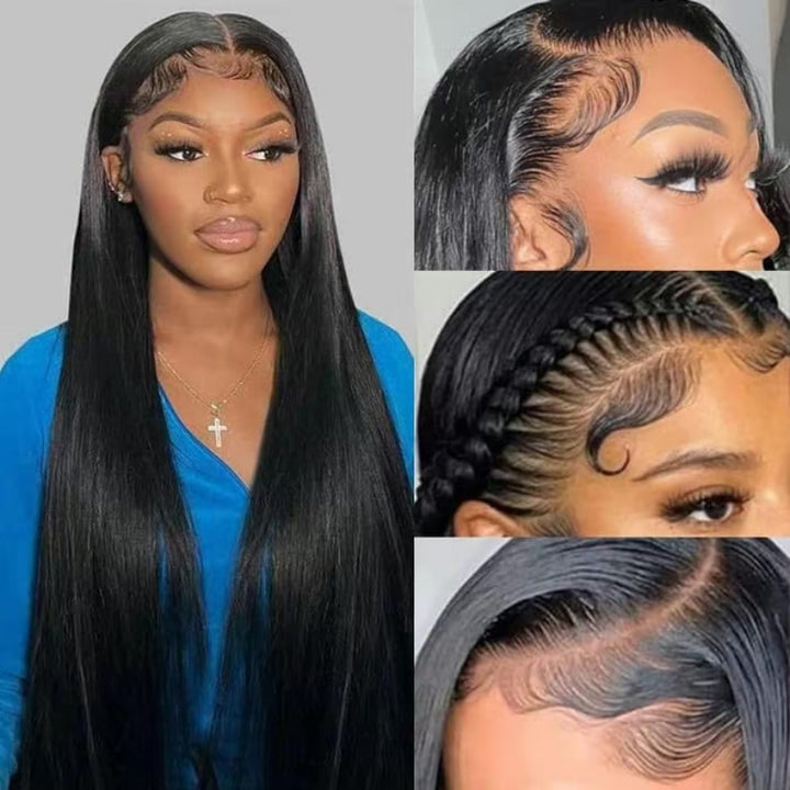 28 30 Inch Straight Human Hair Wigs 13x4 Transparent Lace Front Wigs Brazilian Natural Hair Sale Pre Plucked