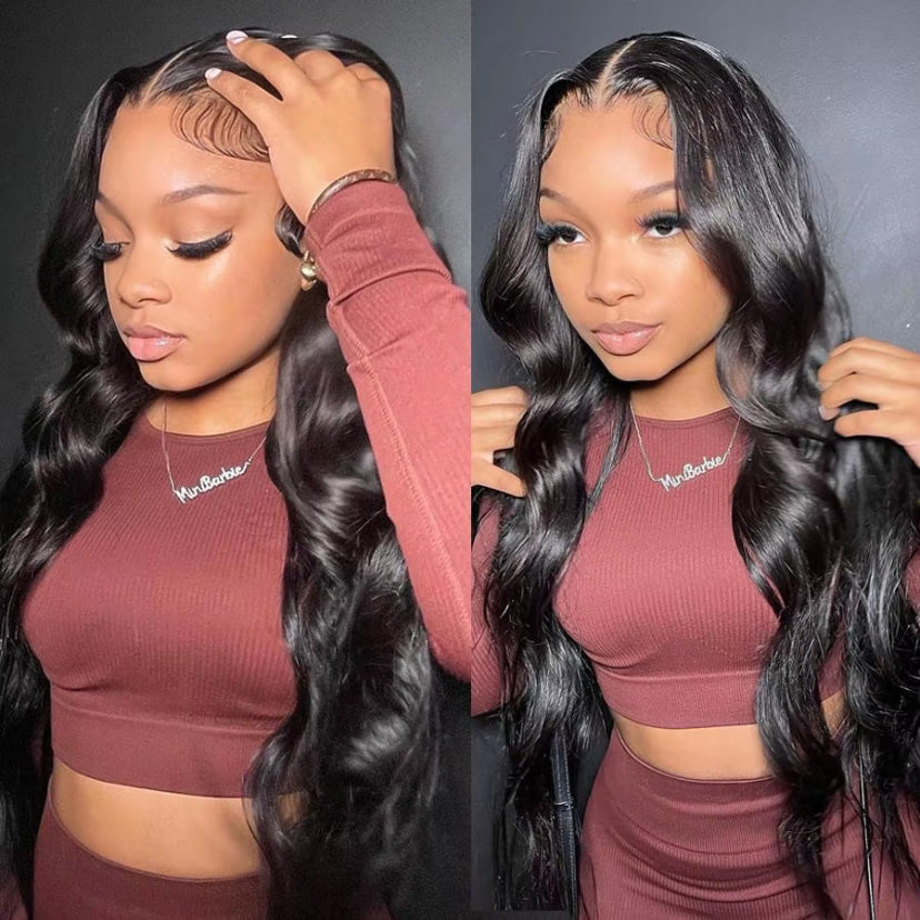 Bling Hair Body Wave 13x4 Transparent Lace Front Wigs Human Hair Glueless 13x6 Lace Frontal Wigs