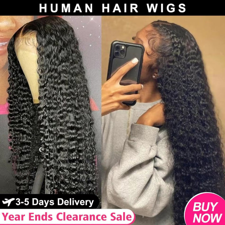 Bling Hair Fashion 32inch 13x4 13x6 Deep Wave Lace Front Wig Human Hair Glueless Lace Frontal Wigs for Women