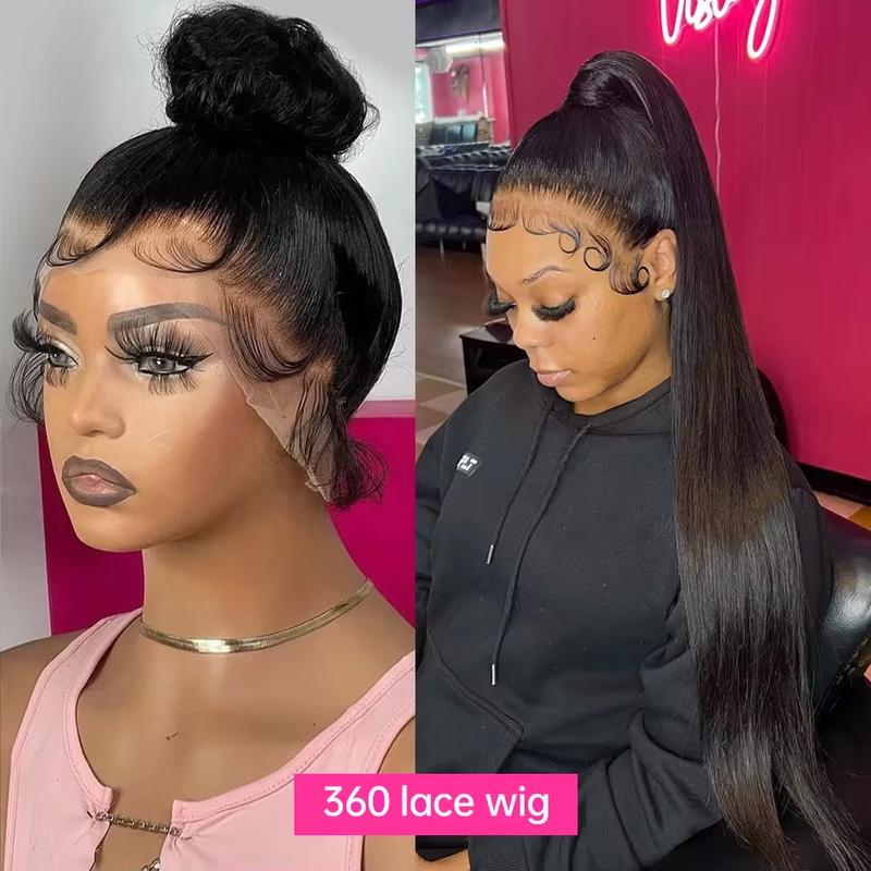 Bling Hair 360 Invisi Strap Lace Front Wig Human Hair Straight Transparent Lace Frontal Wigs