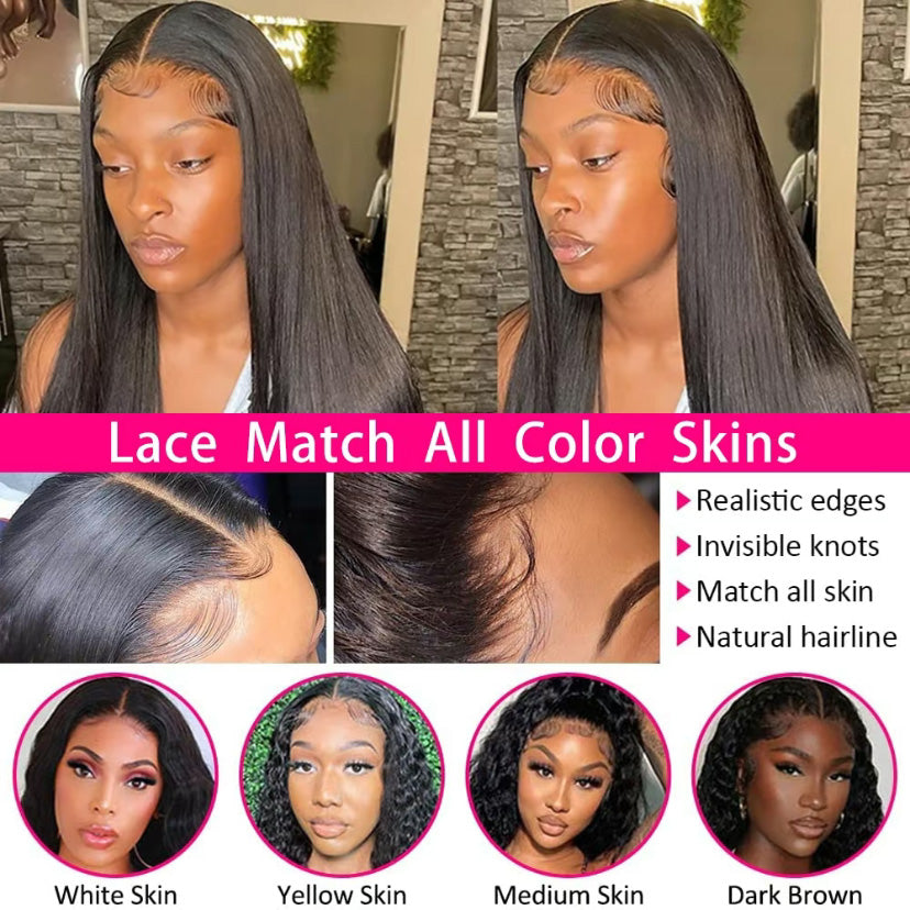 28 30 Inch Straight Human Hair Wigs 13x4 Transparent Lace Front Wigs Brazilian Natural Hair Sale Pre Plucked