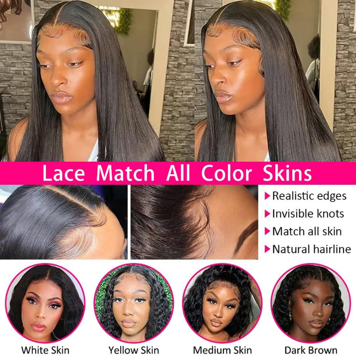 28 30 Inch Straight Human Hair Wigs 13x4 Transparent Lace Front Wigs Brazilian Natural Hair Sale Pre Plucked