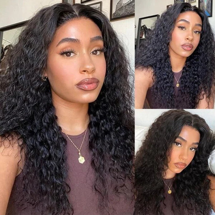 Pre Cut Water Wave HD Glueless Wig with Pre Plucked Hairline Wear&Go