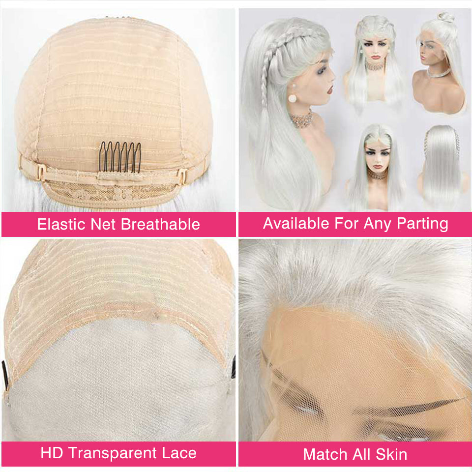 Light Blonde Color Human Hair Wigs 13x4/13x6 Transparent Lace Front Wig