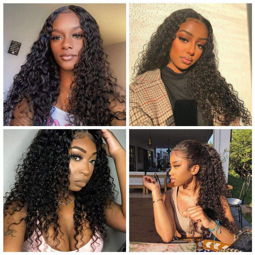 Water Wave 3 Bundles With 13×4 Lace Frontal 10A Grade 100% Human Virgin Hair Bling Hair