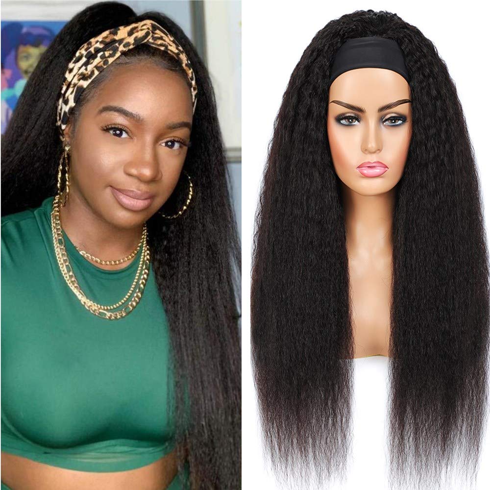 Super Sale Kinky Straight Glueless Headband Wig