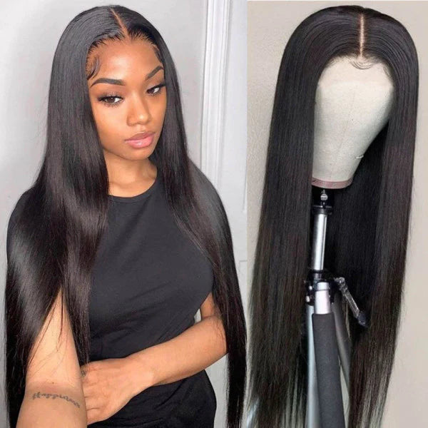 Bling Hair 13x4 HD Lace Front Wigs Straight Virgin Hair Wigs With Baby hair Melted Match All Skin