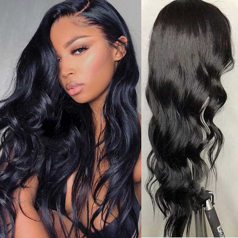 Super Sale $92.5 18" Body Wave 13X4 Lace Frontal Human Hair Wig