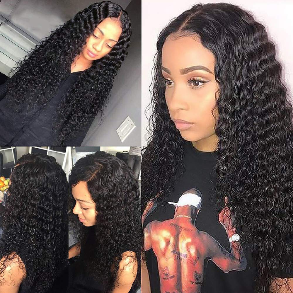 Deep Wave Hair 1 Bundle Nature Black Hair 10A Grade 100% Virgin Human Hair Bling Hair