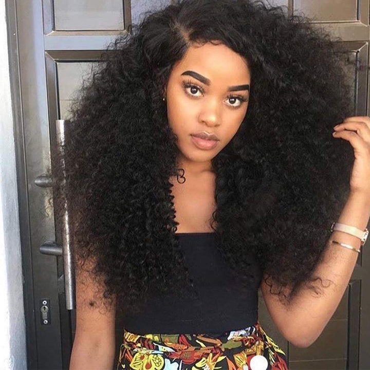 Brasileño Afro Kinky Curly 4 Bundles 100% Cabello virgen humano Extension Bling Hair