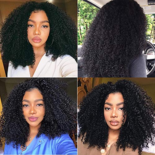 Brasileño Afro Kinky Curly 4 Bundles 100% Cabello virgen humano Extension Bling Hair