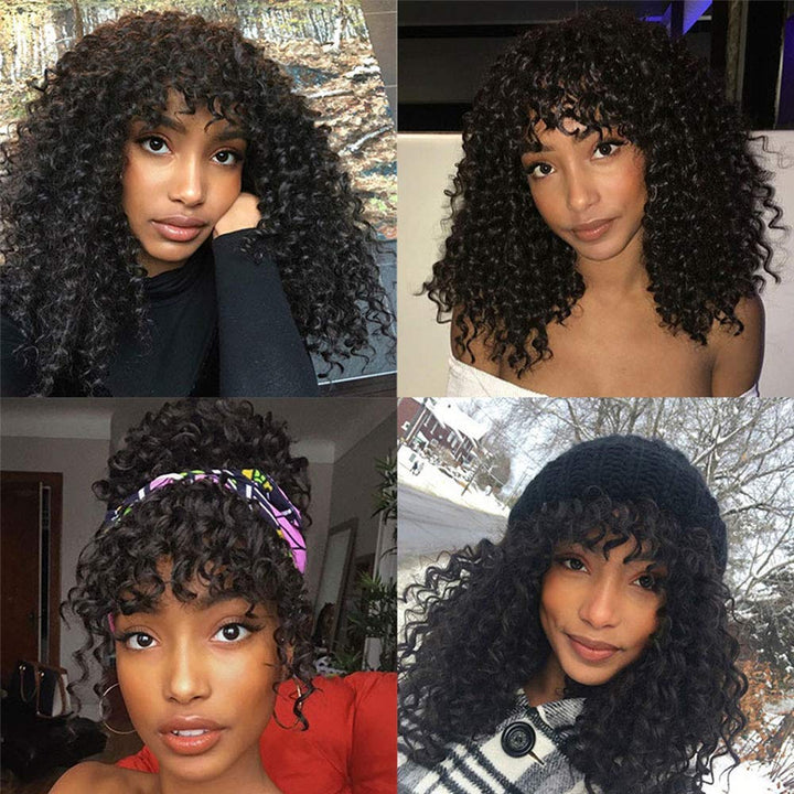 Brasileño Afro Kinky Curly 4 Bundles 100% Cabello virgen humano Extension Bling Hair